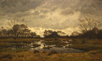A March Day at the Fairy Pond, Fontainebleau 1876 by Alphonse Asselbergs